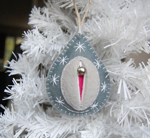 Coisas que tiveram inspiração na vagina enfeites natal