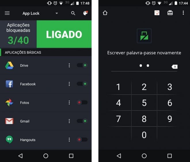 Aplicativos para bloquear apps com senha