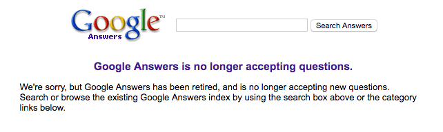 Projetos do Google que foram descontinuados