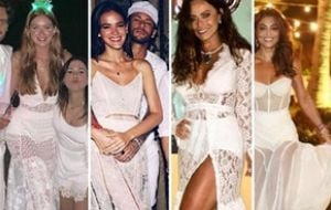 O sucesso do vestido hot pants transparente entre as famosas no Réveillon
