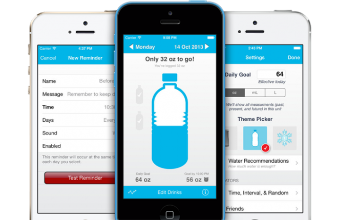 Aplicativos para lembrar de beber água