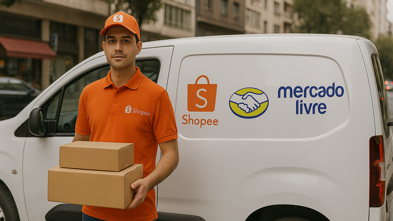 Entregador de Aplicativo: Compare os ganhos na Shopee vs Mercado Livre e descubra qual vale mais