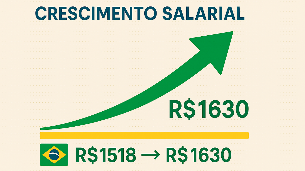 Salário mínimo salta para R$ 1.630 em 2026: Veja o impacto na sua renda