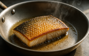 O segredo para peixe com pele crocante que não gruda na frigideira