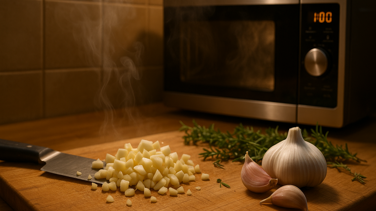 Alho no micro-ondas: O alimento que perde 97% dos seus nutrientes