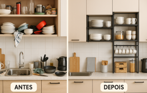Soluções inteligentes para cozinha pequena sem gastar muito