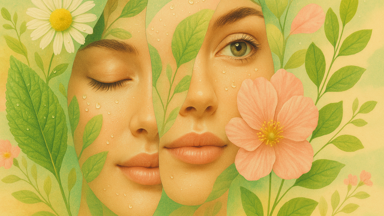 Produtos caseiros para pele na primavera