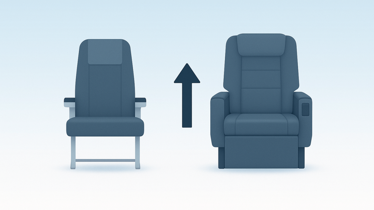 Como conseguir upgrade de classe em voos — quando é possível