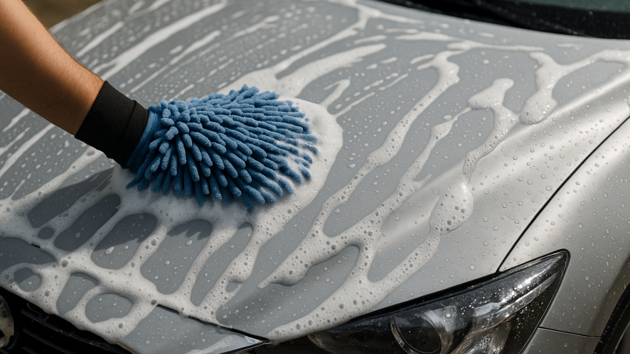 Como lavar o carro corretamente sem riscar a pintura