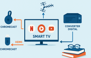 Como assistir TV digital e streaming juntos na mesma tela