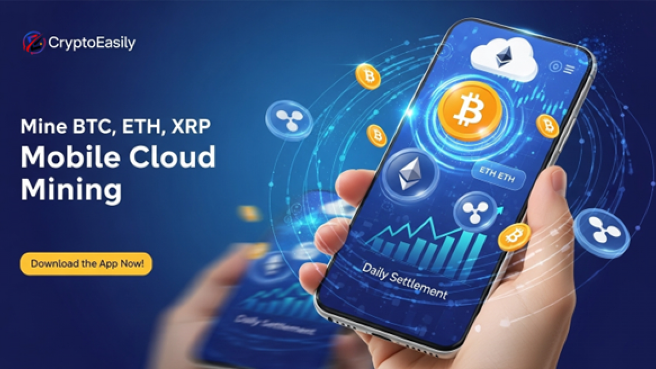 CryptoEasily lança mineração em nuvem móvel