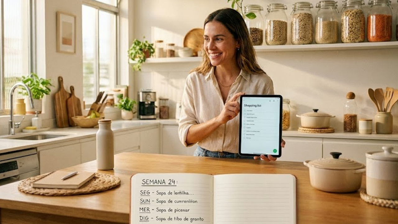 Planeje refeições em 30 minutos e economize até 30% no supermercado