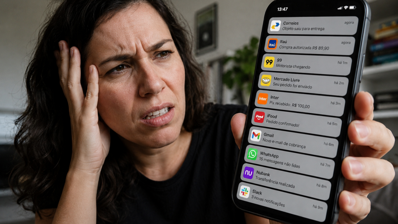 Correios, banco ou app? Como o excesso de notificações vira armadilha