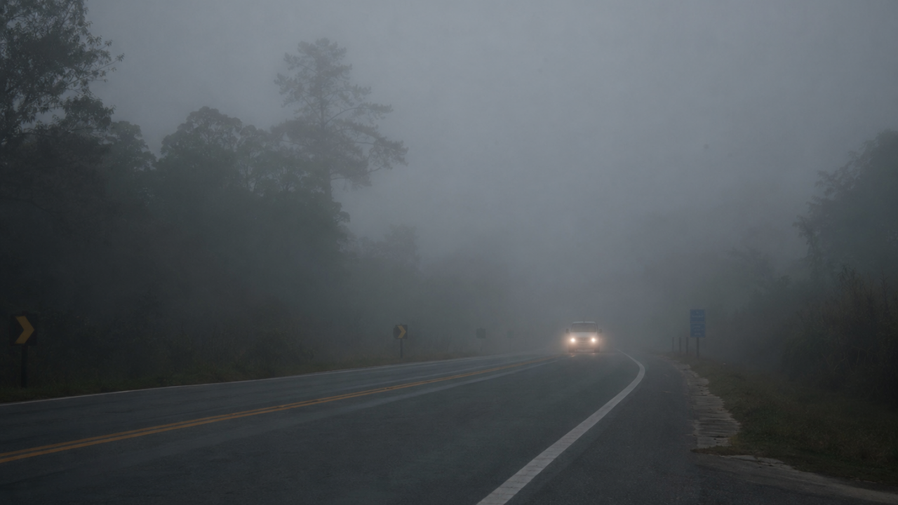 Neblina na estrada: por que o pisca-alerta em movimento é perigoso