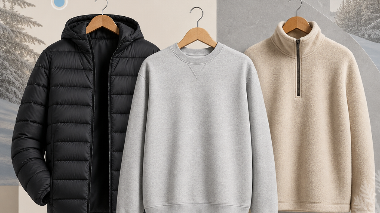 Jaqueta puffer, fleece ou moletom: qual aquece melhor no inverno brasileiro?