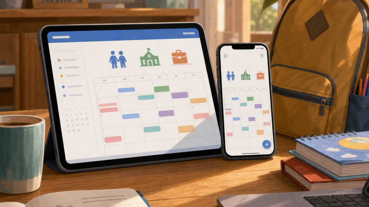 Calendário compartilhado: como organizar família, escola e trabalho