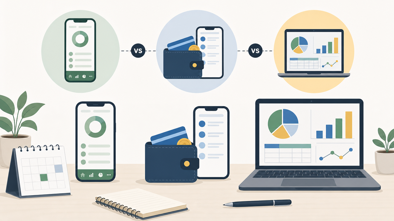 App de banco, carteira digital ou planilha: o que ajuda de verdade no orçamento?