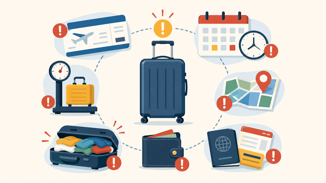 Viagem curta: 7 erros que deixam tudo mais caro antes do embarque