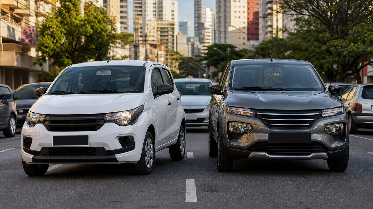 Fiat Mobi x Renault Kwid: qual carro compacto é mais prático para a cidade?