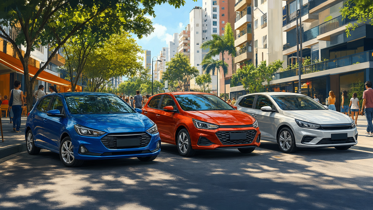 Chevrolet Onix, Hyundai HB20 ou Volkswagen Polo: qual hatch faz mais sentido para uso urbano?