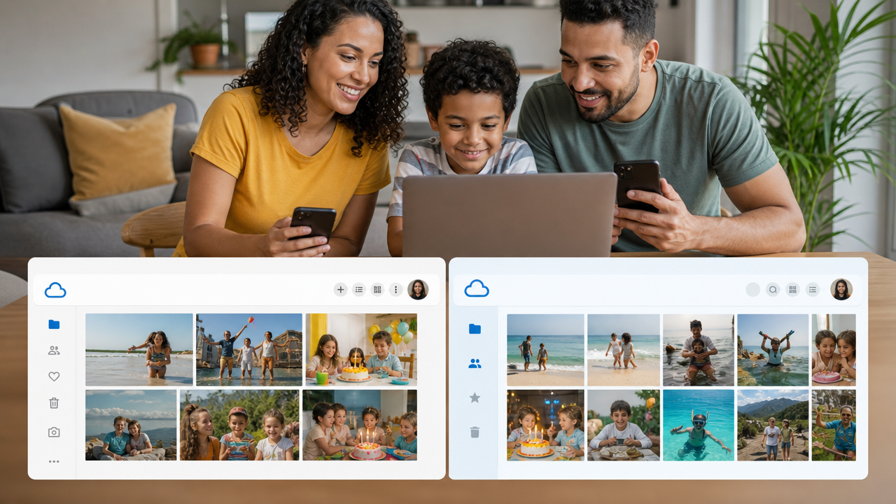 Google Fotos x OneDrive: qual é melhor para organizar e compartilhar fotos da família?