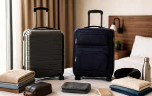 Mala de bordo rígida x flexível: qual aguenta melhor uma viagem curta?
