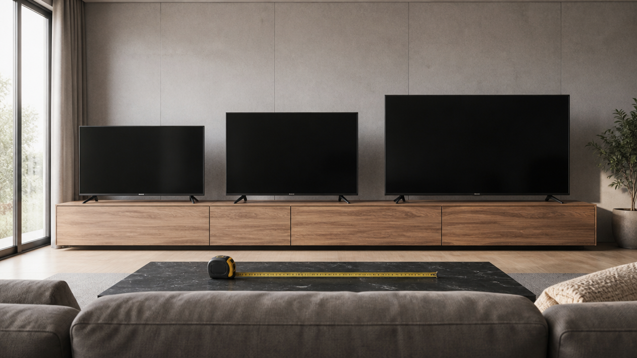 TV de 50, 55 ou 65 polegadas: como escolher pelo tamanho da sala e pela distância do sofá