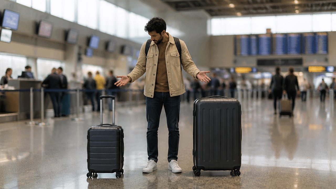 Viajar só com bagagem de mão x despachar mala: qual opção economiza mais tempo e dinheiro?