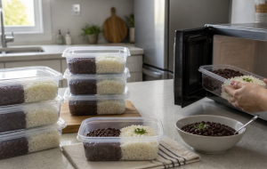Congelar arroz e feijão prontos funciona? Como montar porções para a semana sem perder textura