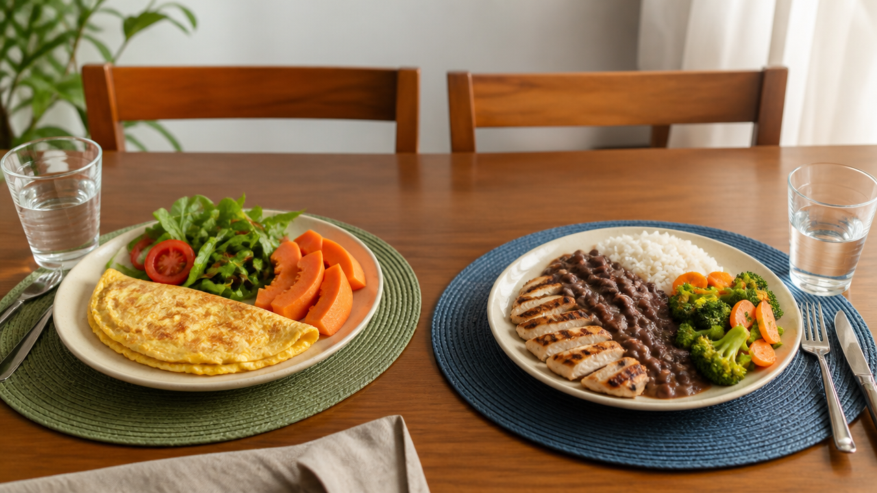 Jantar leve x refeição completa à noite: o que muda na fome, no sono e na rotina?