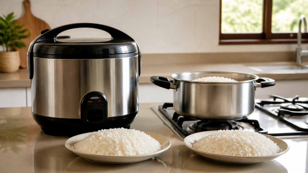 Panela elétrica de arroz x panela comum: qual facilita mais a rotina sem ocupar espaço à toa?