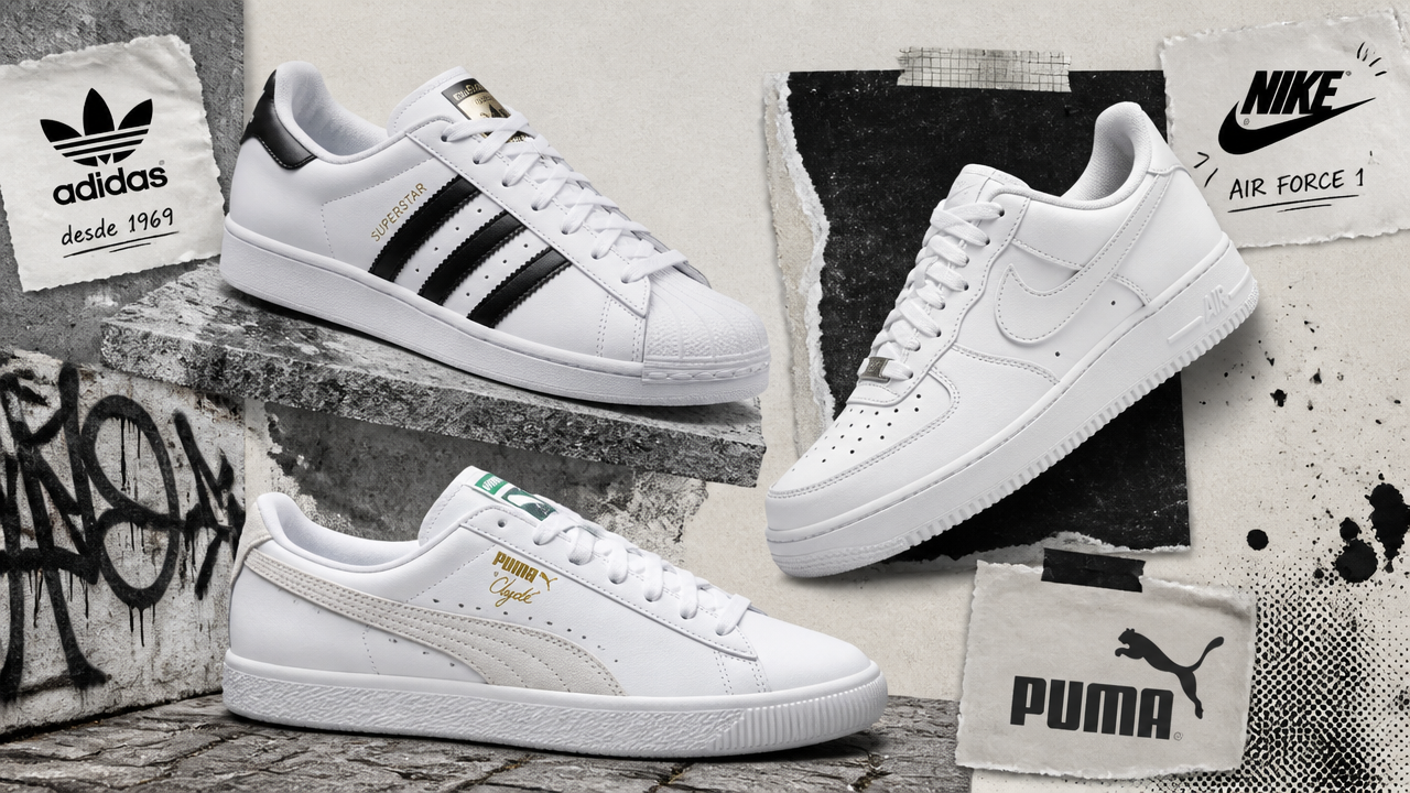 Adidas x Nike x Puma: qual tênis branco casual vale mais a pena no dia a dia?