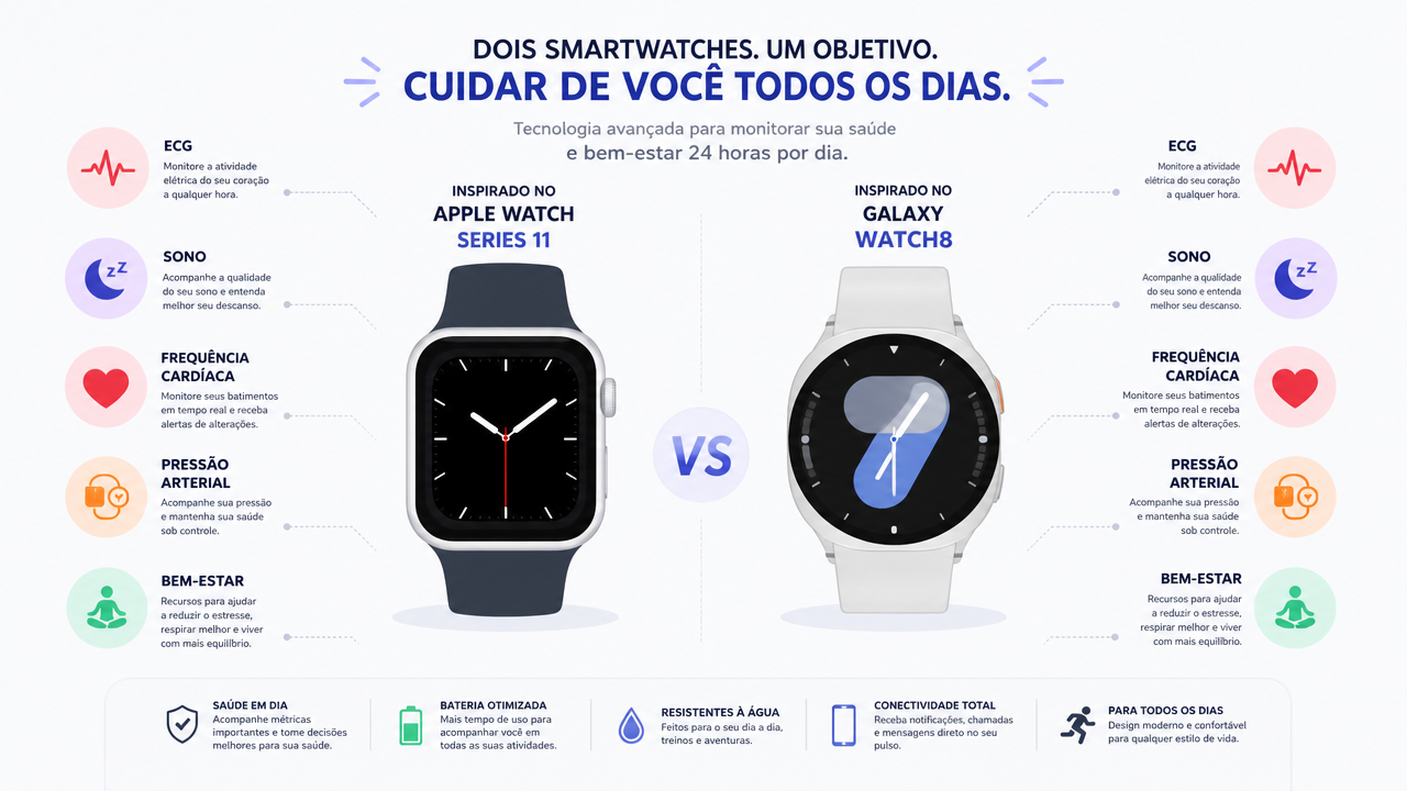 Apple Watch x Galaxy Watch: quais métricas de saúde cada relógio acompanha?