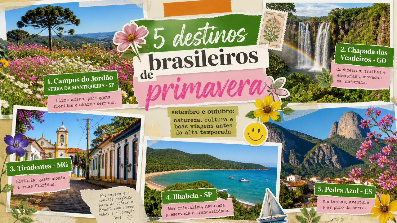 5 destinos de primavera no Brasil para viajar antes da alta temporada de verão