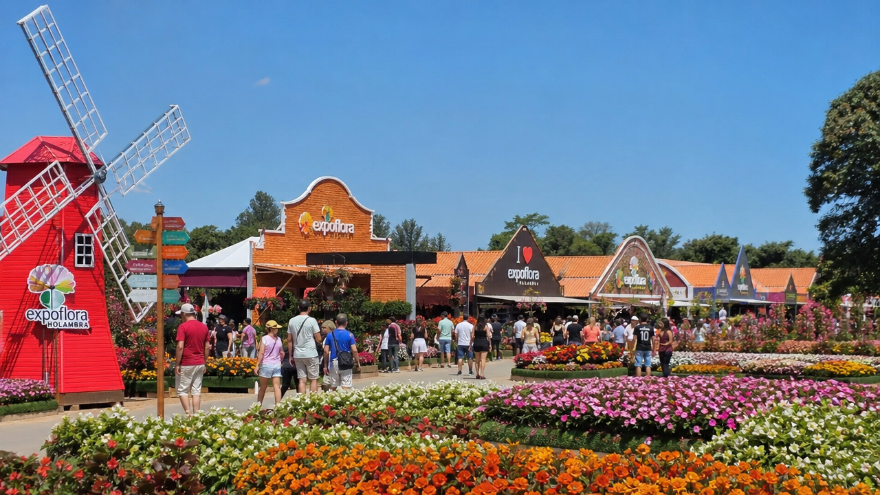 Expoflora 2026 em Holambra: ingressos, horários e como planejar um bate-volta em setembro
