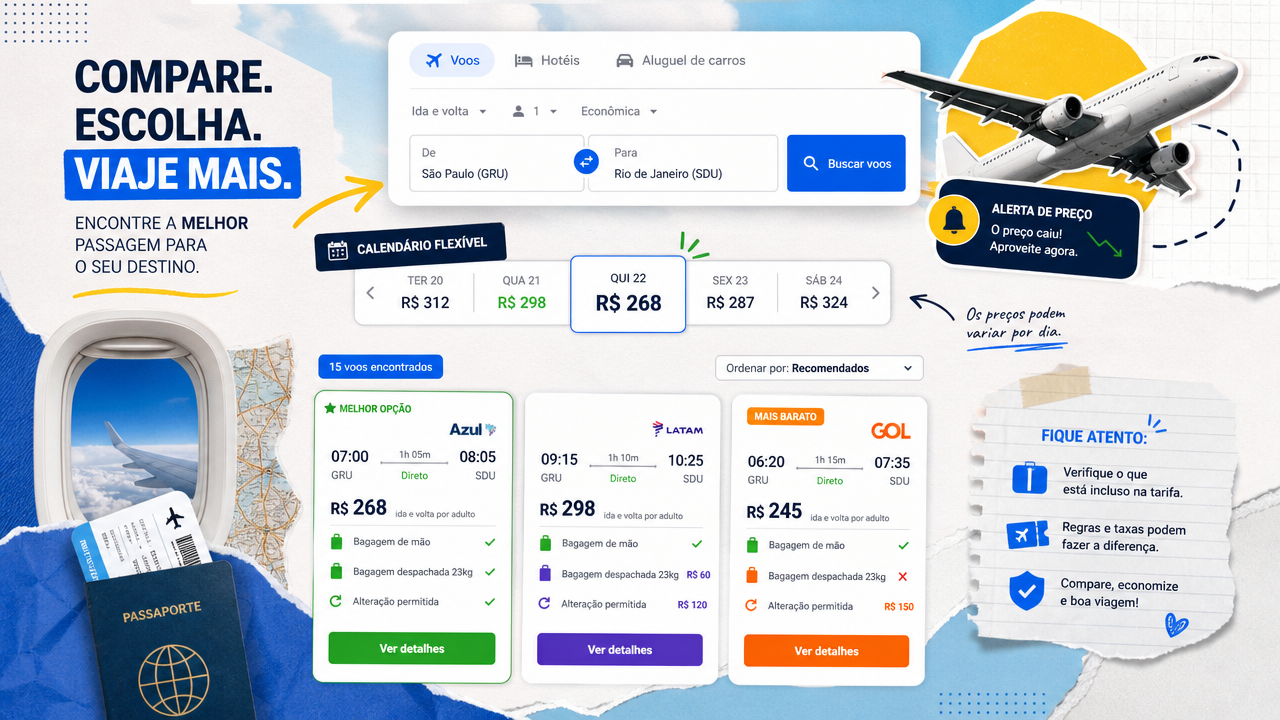 Google Flights x Skyscanner: como comparar passagens sem cair no falso menor preço