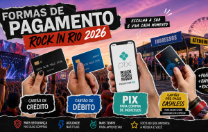 Rock in Rio 2026: cartão, Pix ou aproximação — o que conferir antes de escolher como pagar