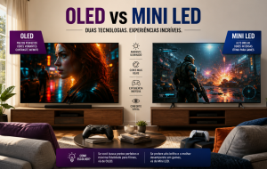 TV OLED x Mini LED: qual tecnologia faz mais sentido para filmes, games e sala muito iluminada?