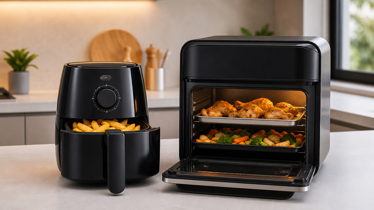 Air fryer forno x cesta: qual assa melhor, cabe mais comida e consome menos?