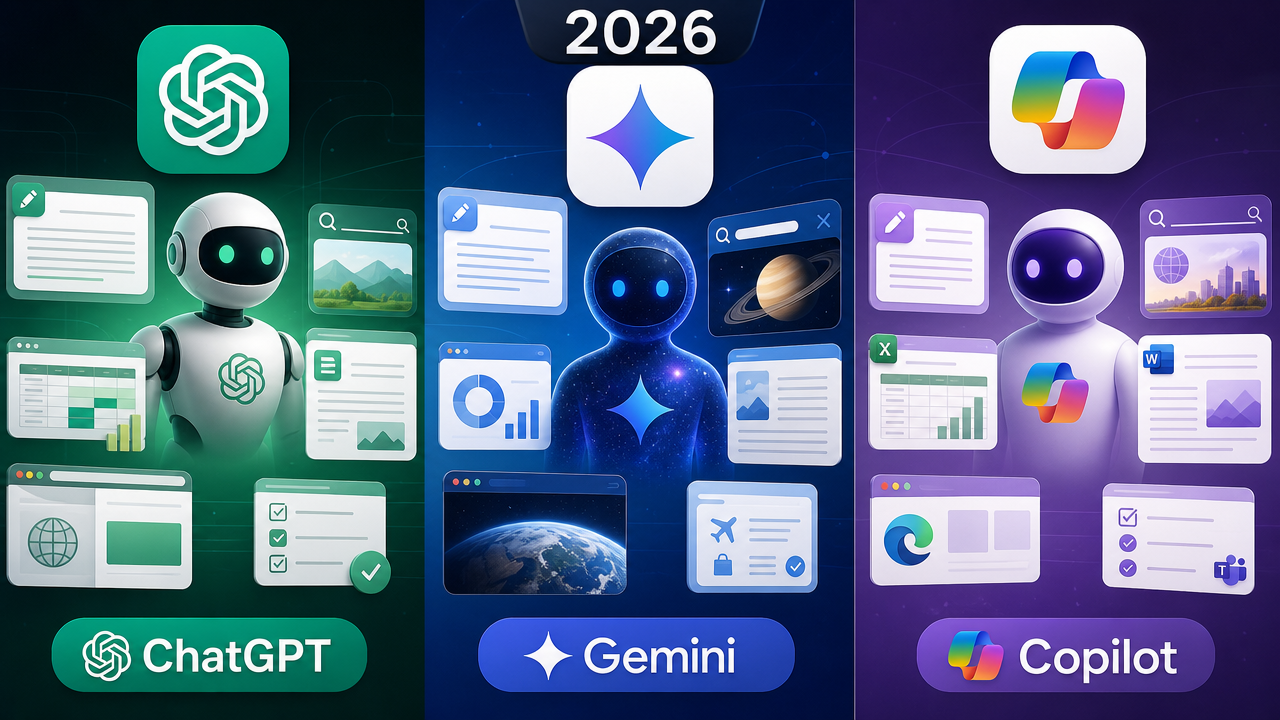 ChatGPT x Gemini x Copilot: qual assistente é mais útil para texto, pesquisa e tarefas do dia a dia?