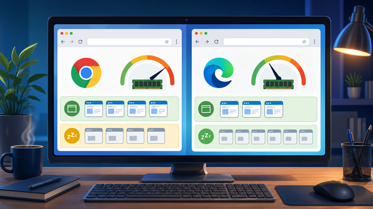 Chrome x Edge: como descobrir qual navegador está consumindo mais memória no seu computador