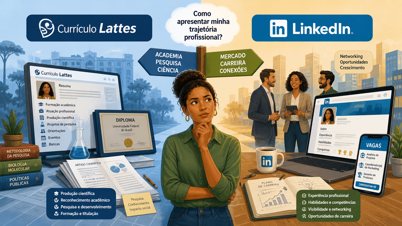 Currículo Lattes x LinkedIn: quando cada perfil é mais importante para sua carreira
