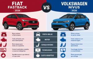 Fiat Fastback x Volkswagen Nivus: qual SUV cupê faz mais sentido em 2026?