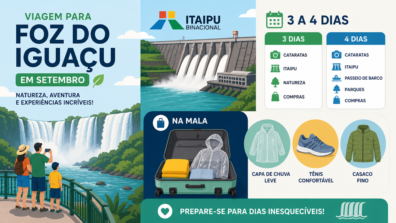 Foz do Iguaçu em setembro: o que levar, quantos dias reservar e quais passeios priorizar