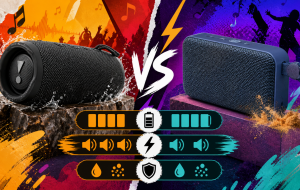 Caixa Bluetooth JBL x Soundcore: o que comparar em bateria, potência e resistência antes de comprar