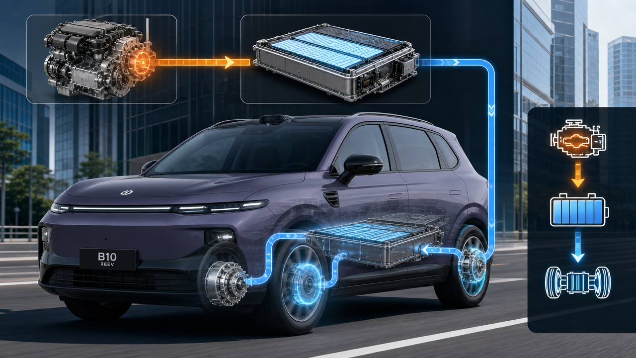 Leapmotor B10 REEV: entenda como funciona o híbrido em que o motor a combustão atua como gerador