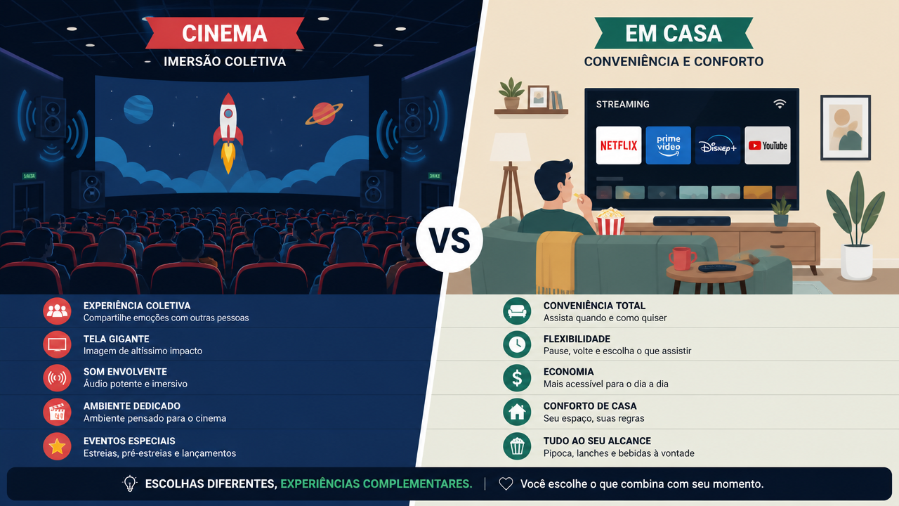 Cinema ou streaming em casa: quais lançamentos ainda justificam pagar pela tela grande