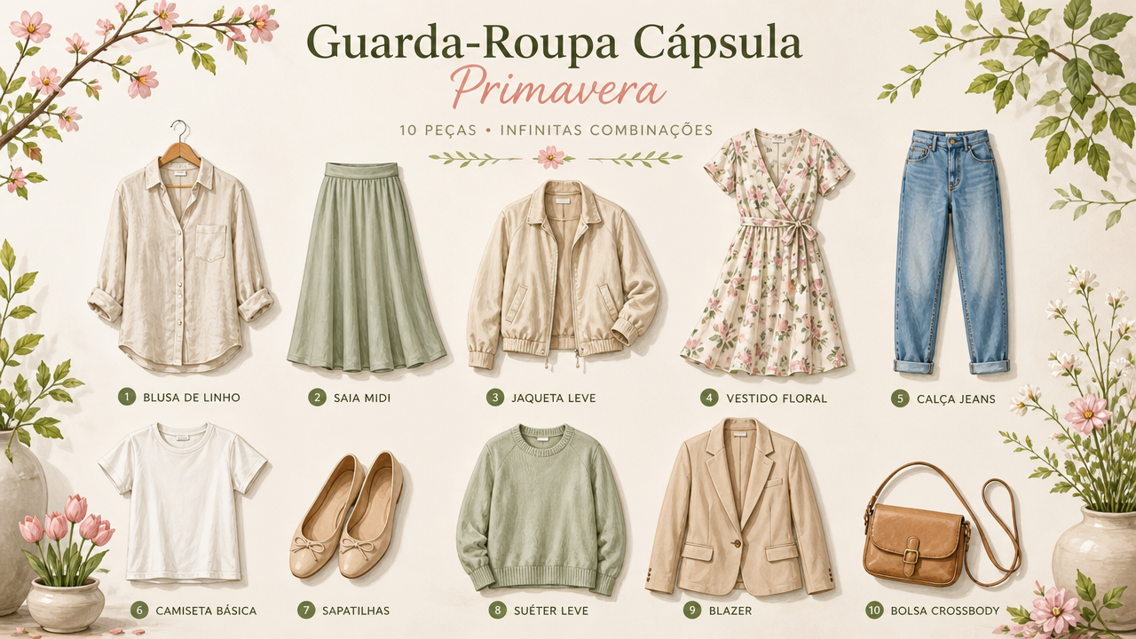 Guarda-roupa de primavera: como montar uma cápsula de 10 peças sem comprar tudo de novo