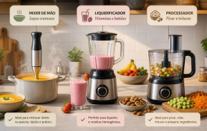 Mixer x liquidificador x processador: qual aparelho realmente resolve cada tarefa da cozinha
