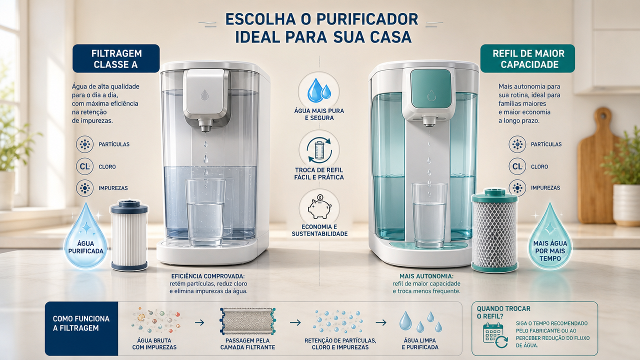 Purificador Consul x Electrolux: quais certificações e refis observar no uso doméstico